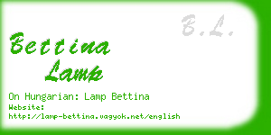 bettina lamp business card